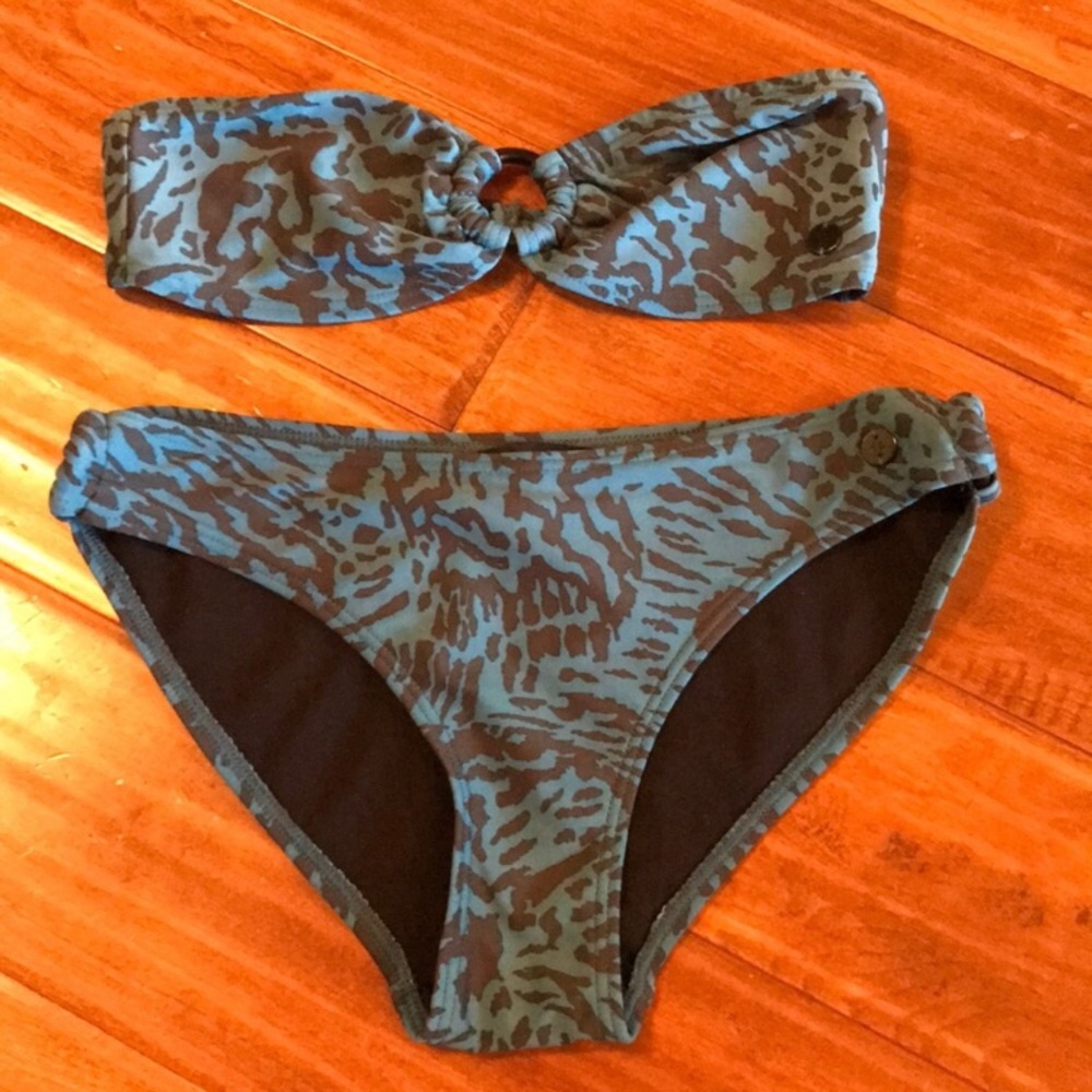French Connection Animal Print Bikini Swimsuit XS